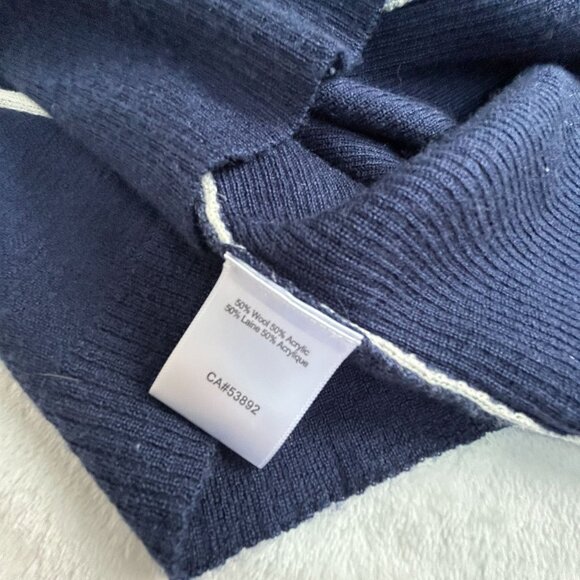 Icelandic Design Womens Wool Blend Nordic Zip Cardigan Sweater Small Blue/Green - Picture 4 of 8